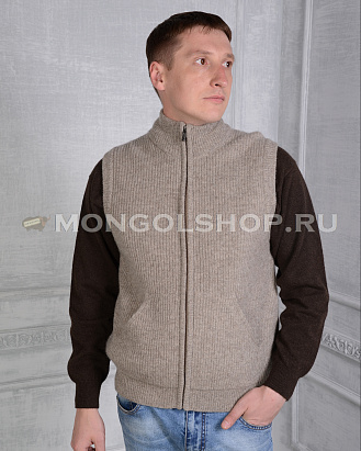 Жилет из шерсти яка на замке 0323011-02